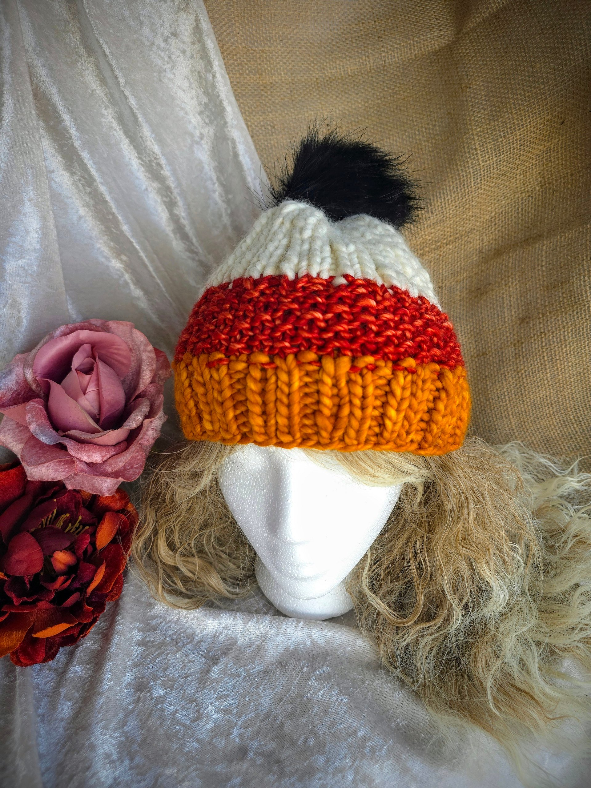 Custom Color Block Beanie product image (2)
