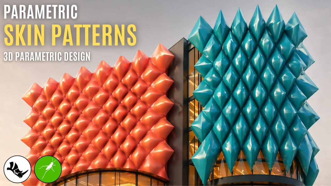 Parametric Skin Patterns Grasshopper & Rhino Files product image (1)