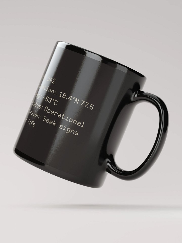 Martian Log Mug – Sol 342 Status Report | Mars Rover Data Coffee Cup product image (2)