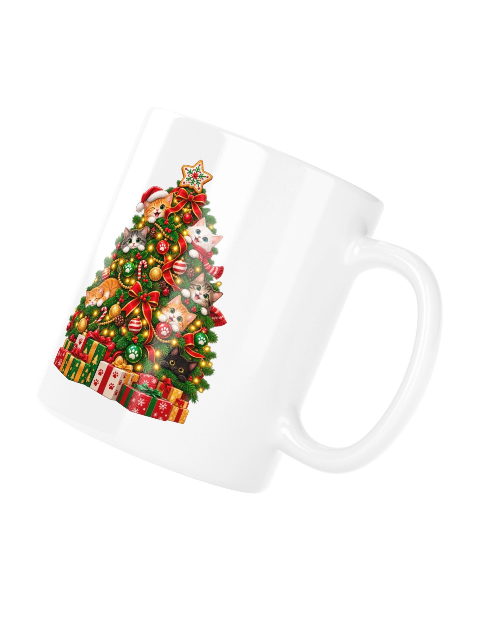 A VERY MEOWY CHRISTMAS — KITTENS IN THE CHRISTMAS TREE! MUG product image (10)