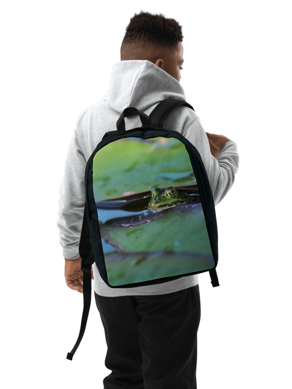 Design-backpack - Frog under lily pad (Dark Design) product image (1)