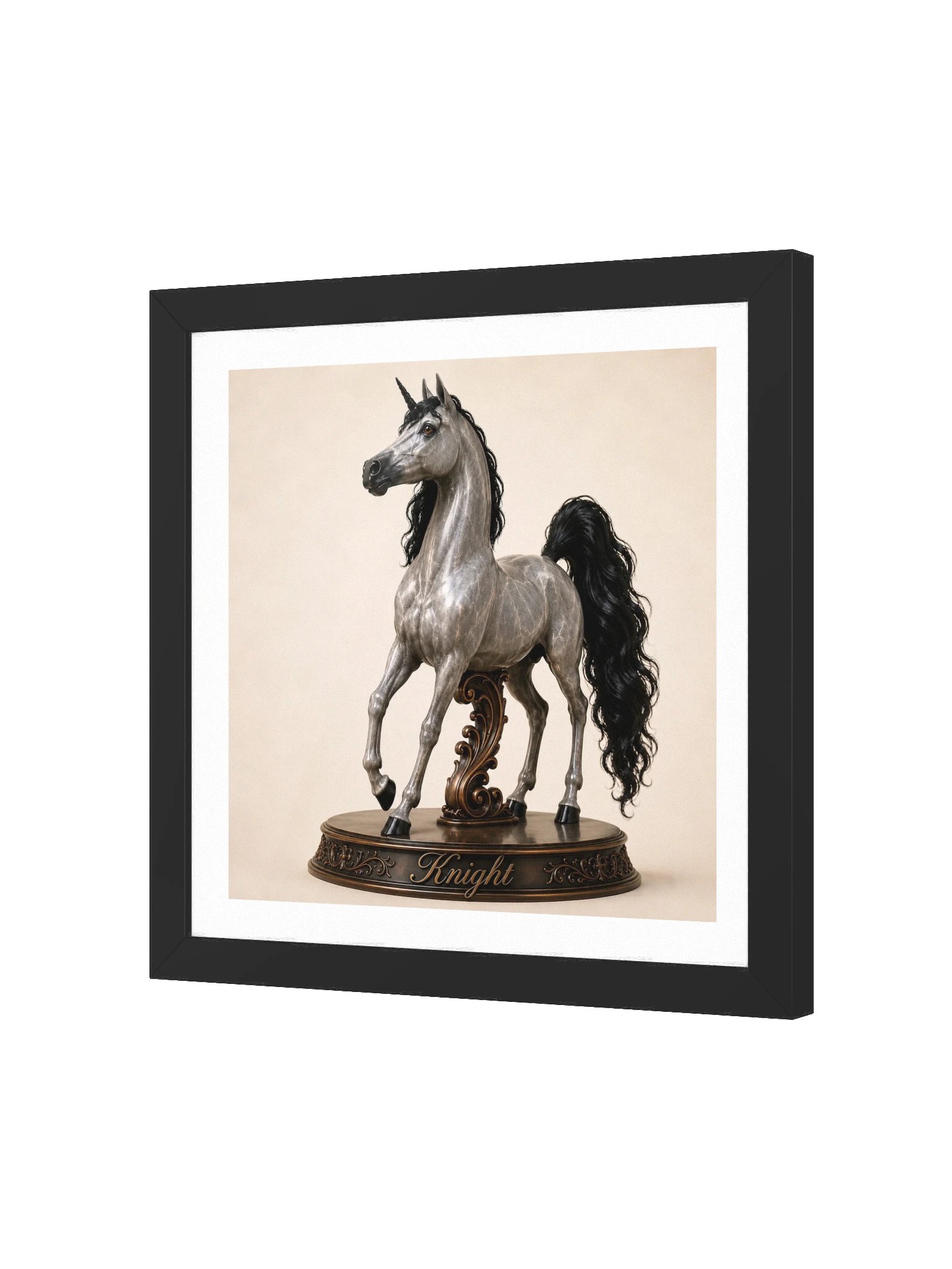 Chess Collection — Knight Unicorn Framed Poster product image (52)