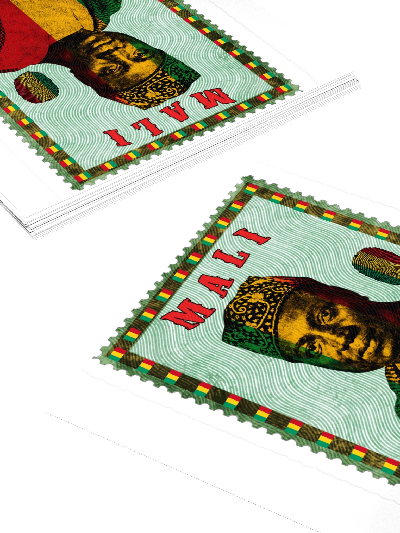 Modibo Keïta Mali Vintage Postage Stamp Sticker product image (10)