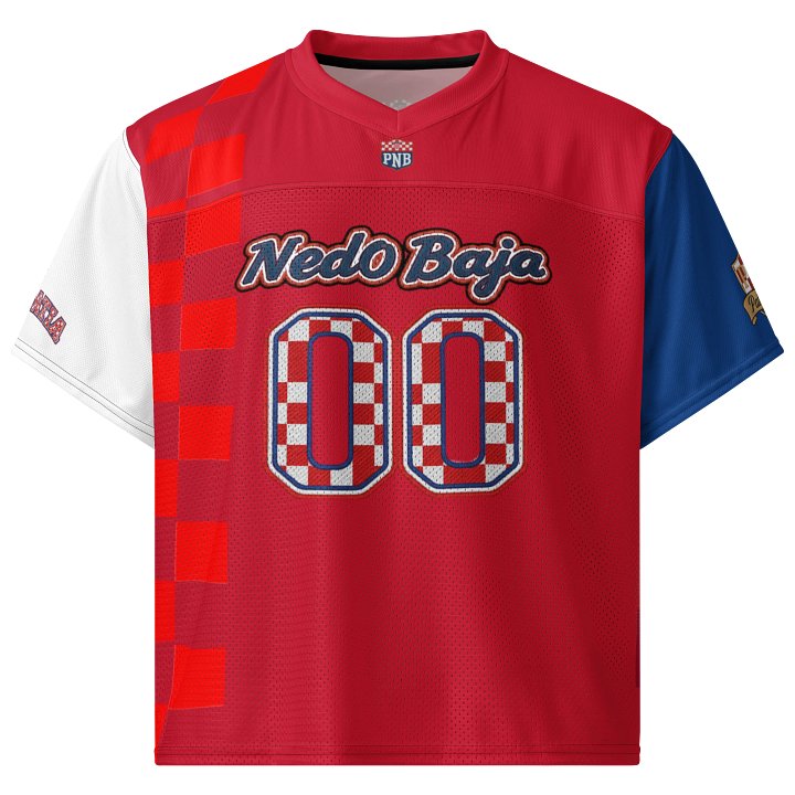 Nedo Baja All-Over Print Boxy Football Jersey product image (1)