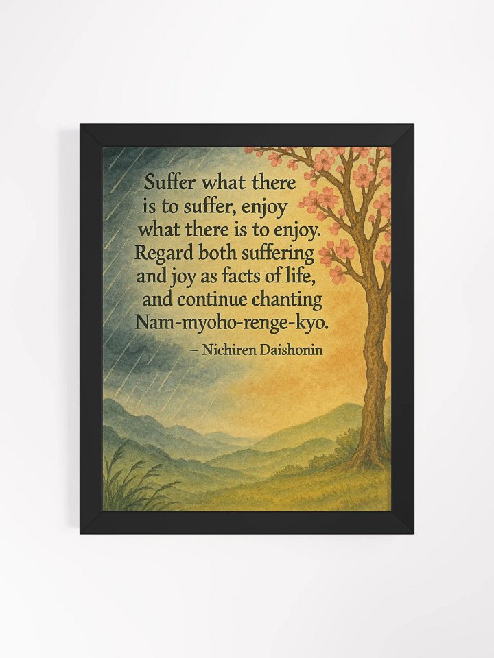 “Suffer and Enjoy” Nichiren Buddhism Poster product image (1)