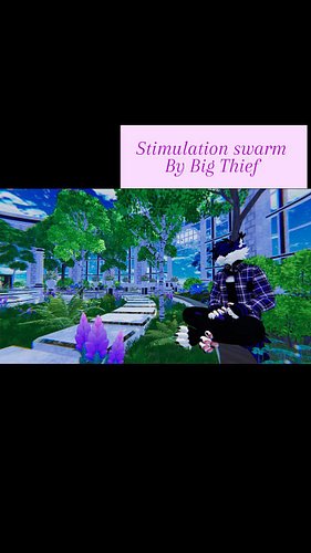 Chilling in a stimulation garden while listening to stimulation swarm by big thief,

{ Vrchat , furry, chilling, vibing, purp...
