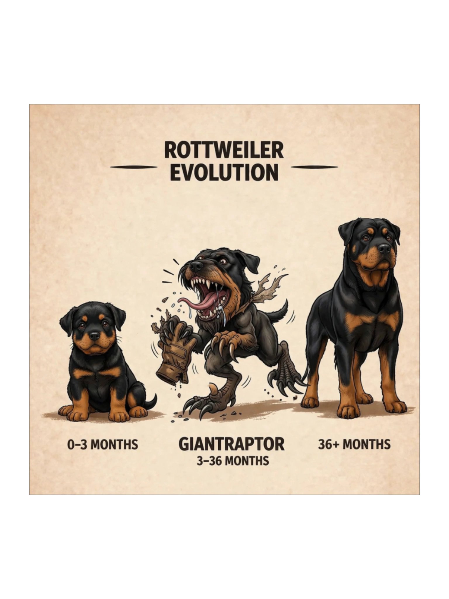Rottweiler Evolution Sticker Set product image (2)