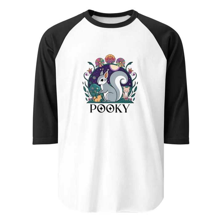 Starry Night Squirrel ¾ Sleeve Raglan Tee product image (1)