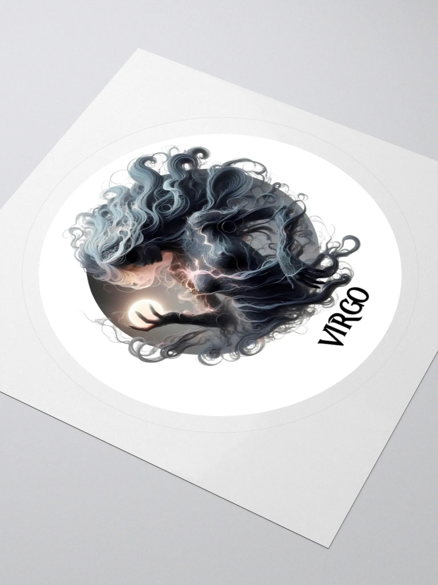 Mythical Virgo Zodiac Round Sticker product image (8)