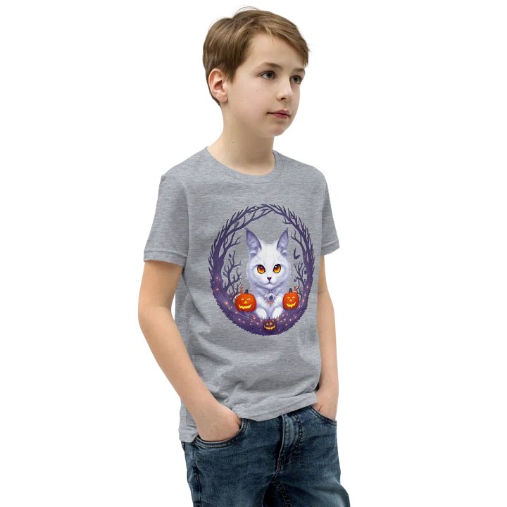 Enchanted Halloween Cat Youth T-Shirt product image (49)
