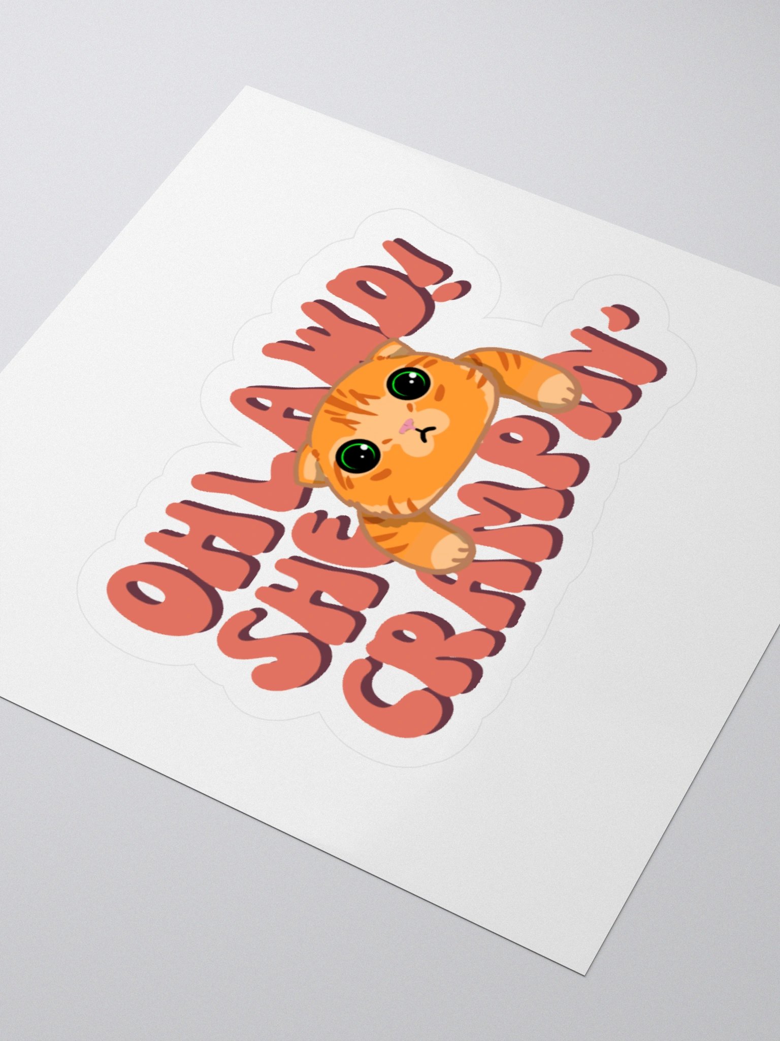 hyper's Oh Lawd! She Crampin' Die-Cut Sticker product image (9)