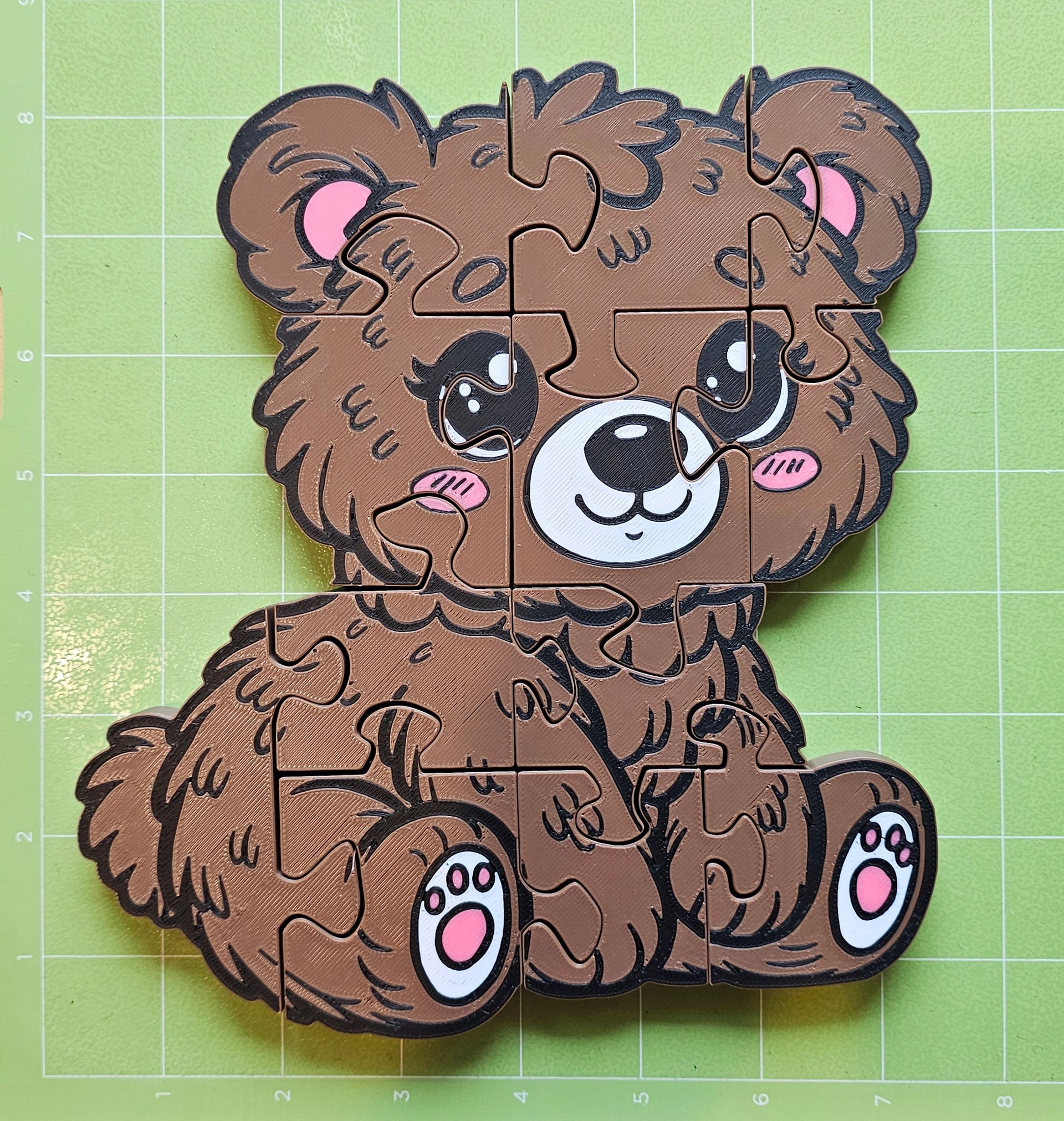 Bear Jigsaw Puzzle, 3D-Printed Educational Toy for Preschool, Montessori Play, STEM Learning product image (2)