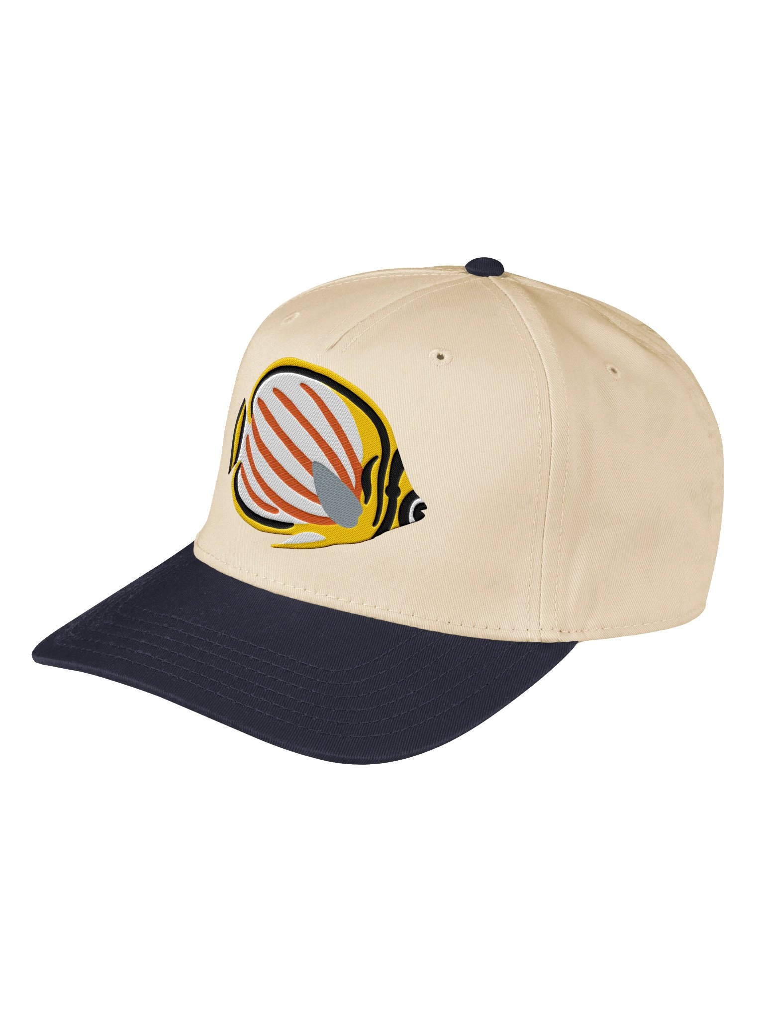 Ornate Butterflyfish Embroidered Mid-Profile Baseball Cap | Saltwater Reef Fish Hat product image (14)