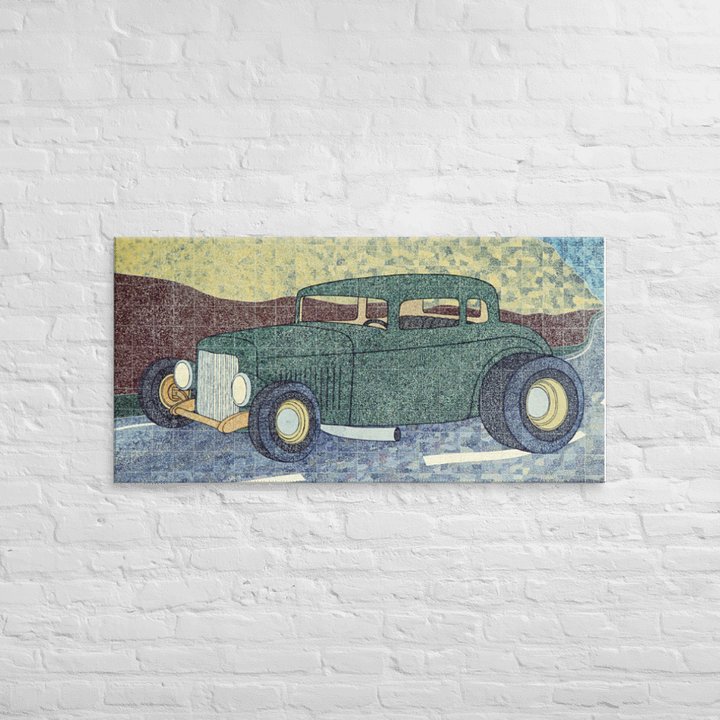 Green Hot Rod (2002) on Canvas (24" x 48") product image (2)