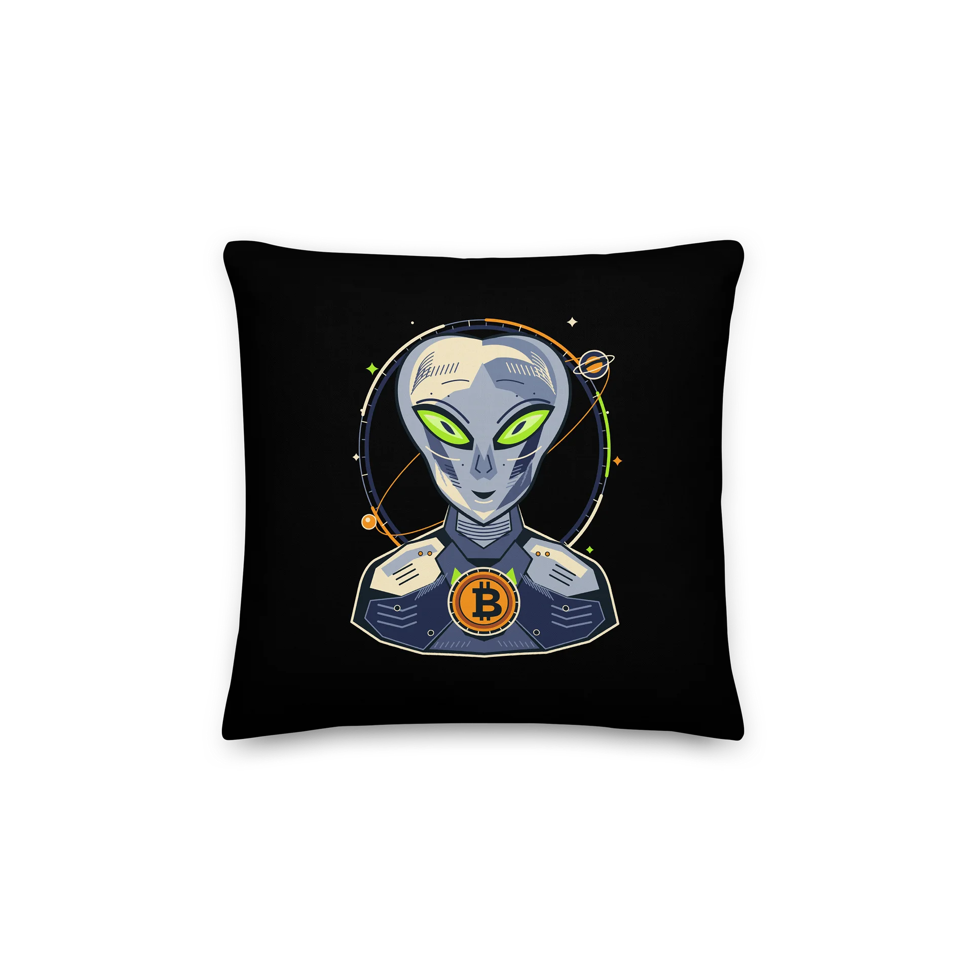 UFO Alien Bitcoin Pillow product image (6)