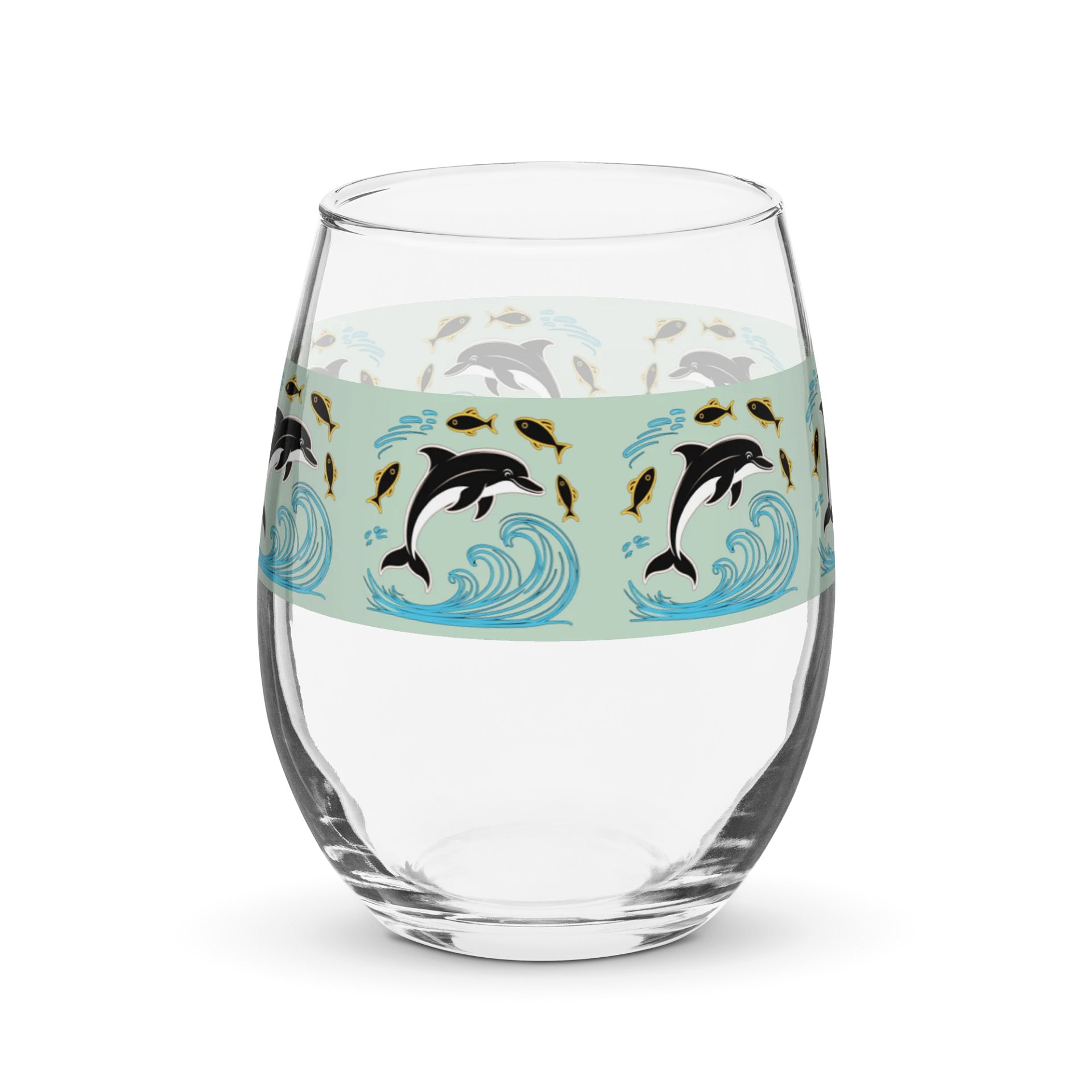 Dolphin Dance Stemless Wine Glass product image (4)