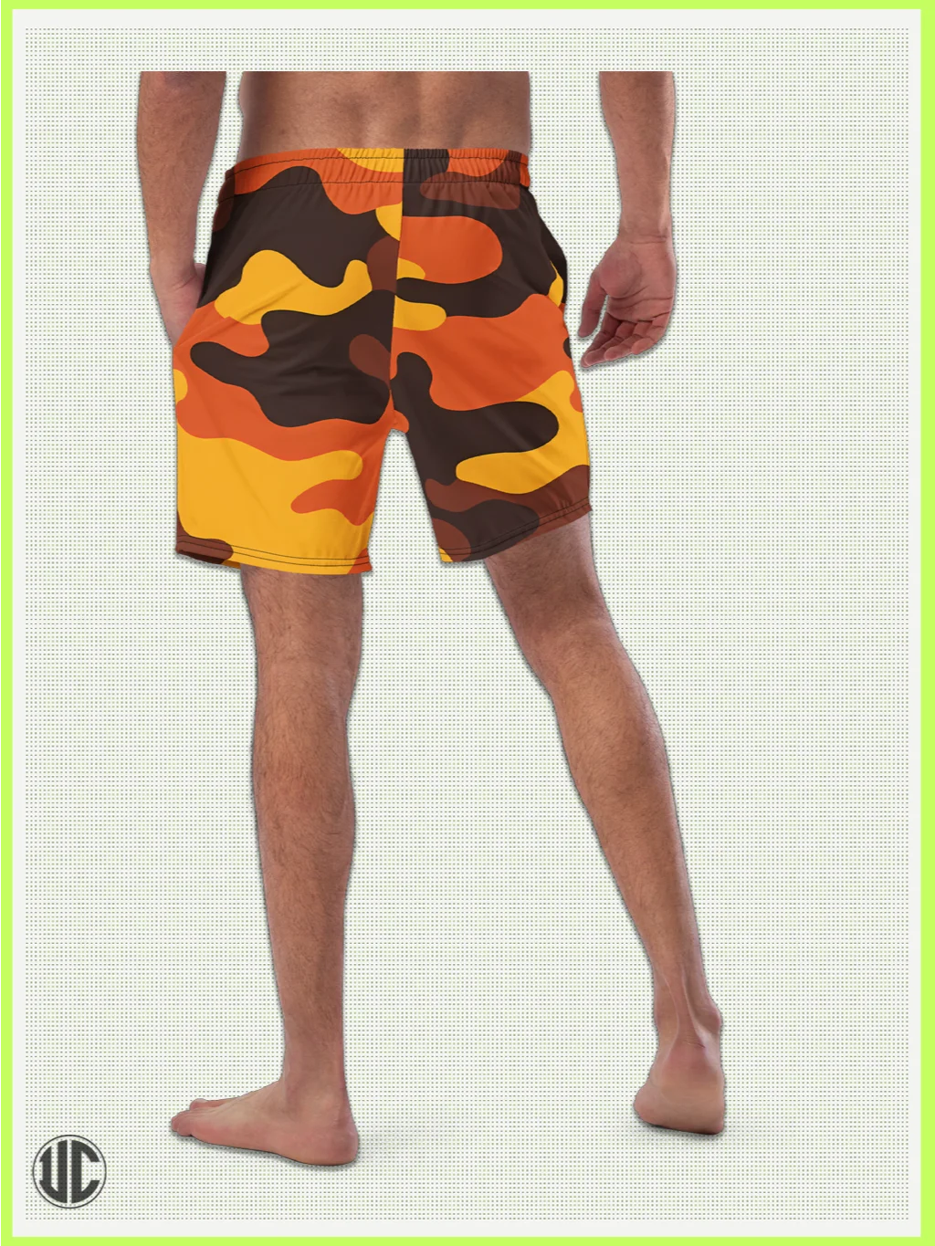 Savage Sunset Orange Camo – Men’s Swim Trunks product image (3)