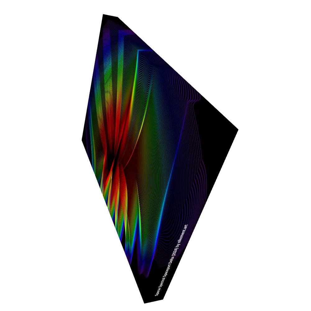 Sparse Spectral Spaceport Delta - Diffraction Curves Physics Art Canvas Print product image (4)