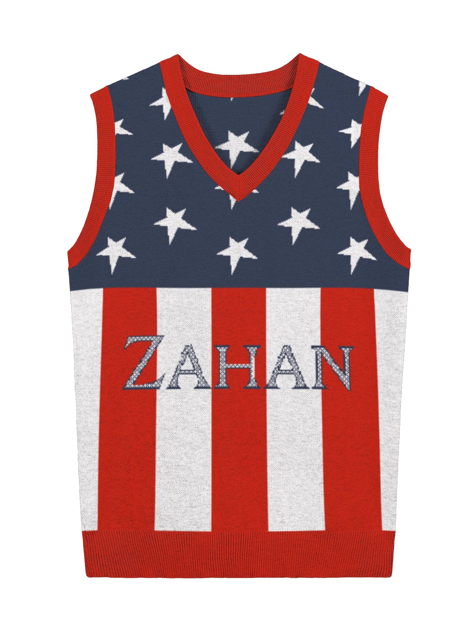 Zahan Stars and Stripes Knitted Vest product image (1)