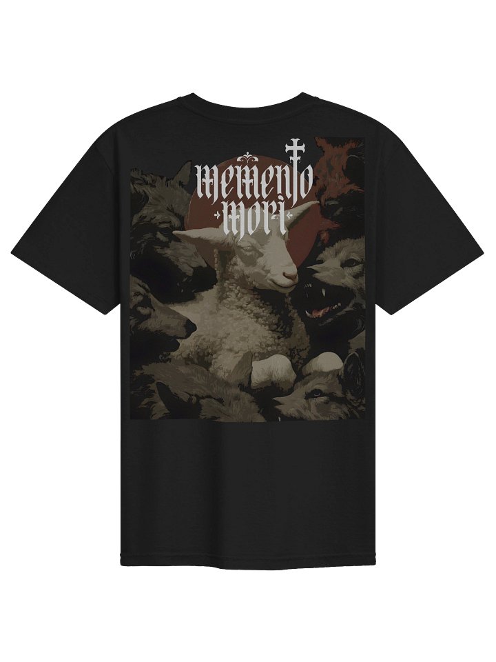 wolf and lamb t shirt black product image (2)