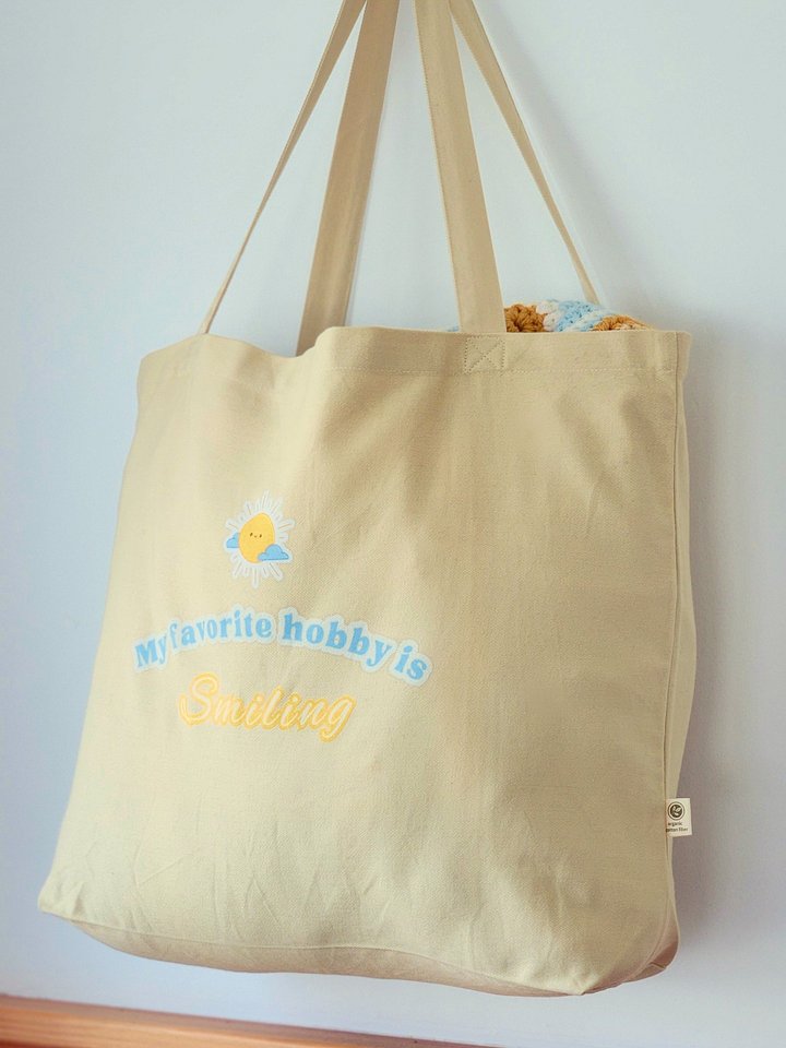 My Favorite Hobby is Smiling Organic Cotton Tote product image (2)