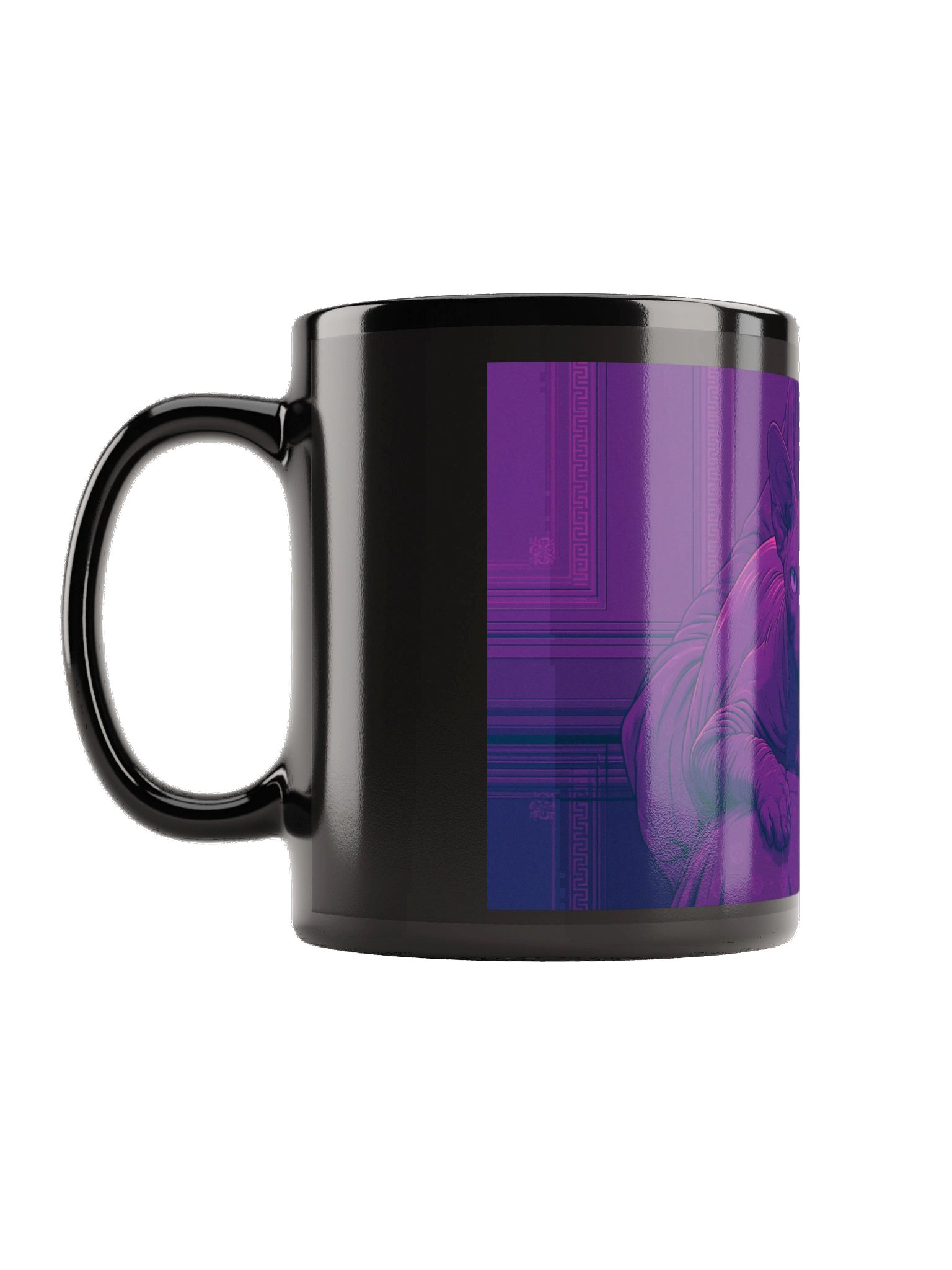 MAGIC OUIJA CAT - BLACK COFFEE MUG product image (2)