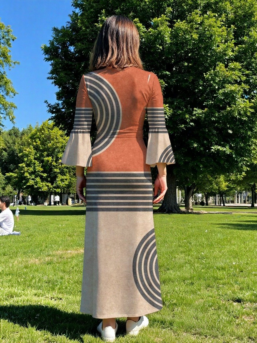 Retro Arc Wrap Maxi Dress product image (2)