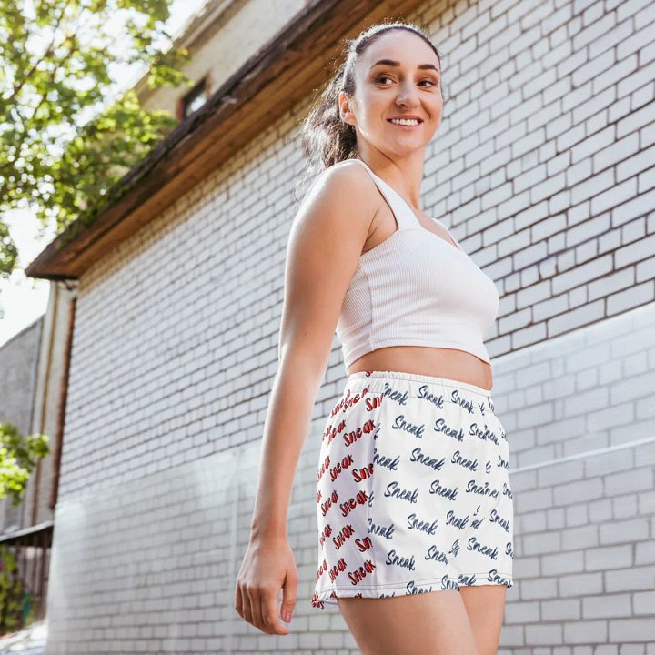 Flower Fox All Over Print Women's Shorts - Black product image (1)