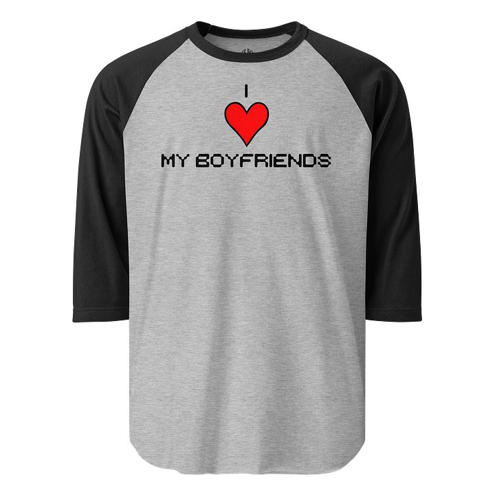 I Love My Boyfriends Long Sleeve Raglan Shirt (Light) product image (10)