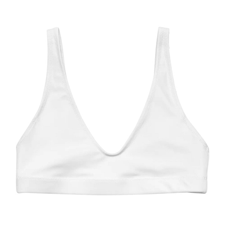 White Recycled Padded Bikini Top by Zenith – Sustainable Swimwear | All-Over Print | Sizes XS–3XL product image (1)