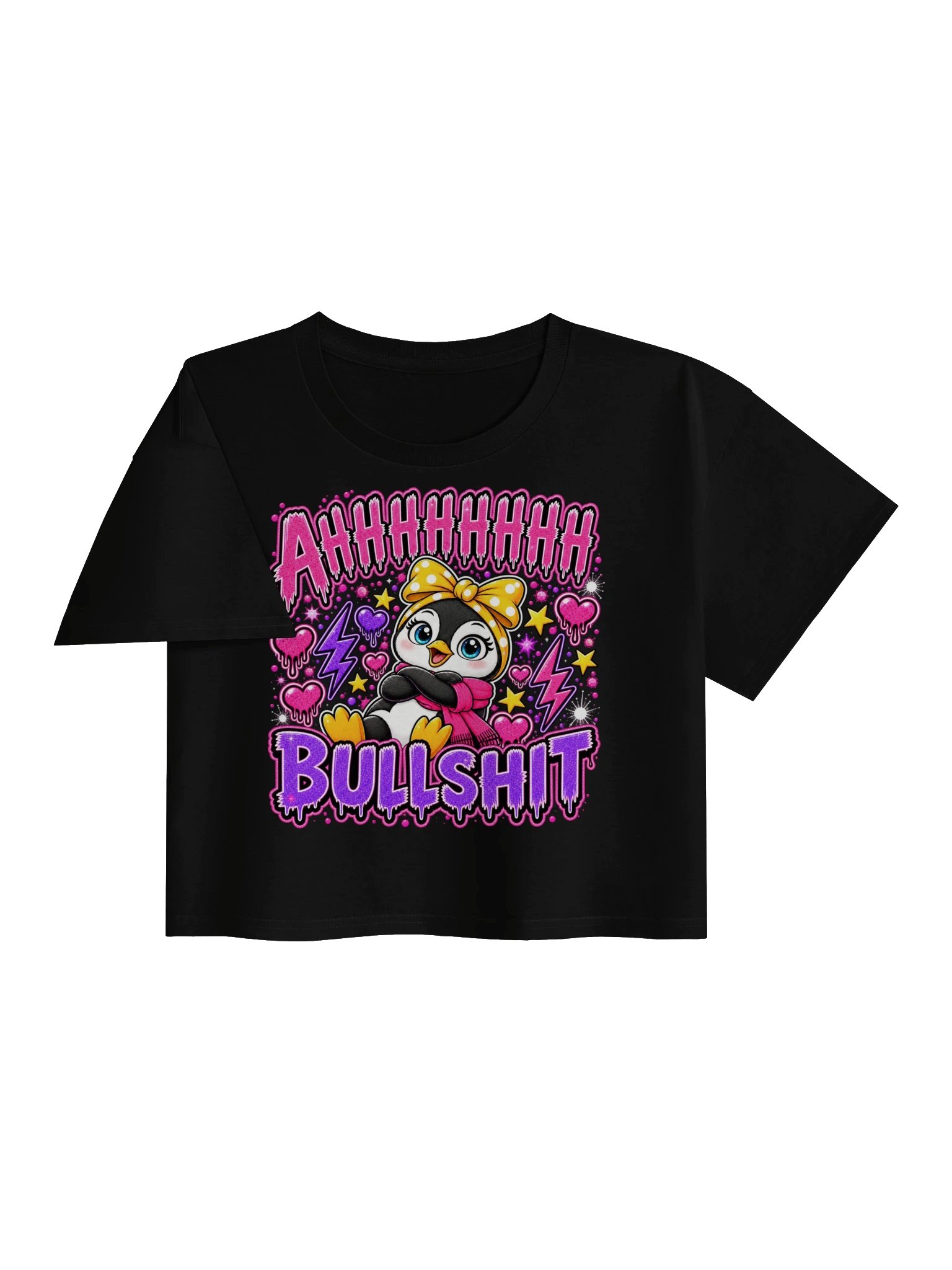 AHHHHHH Bullshit Lulu Pink Chaos Crop Top product image (7)