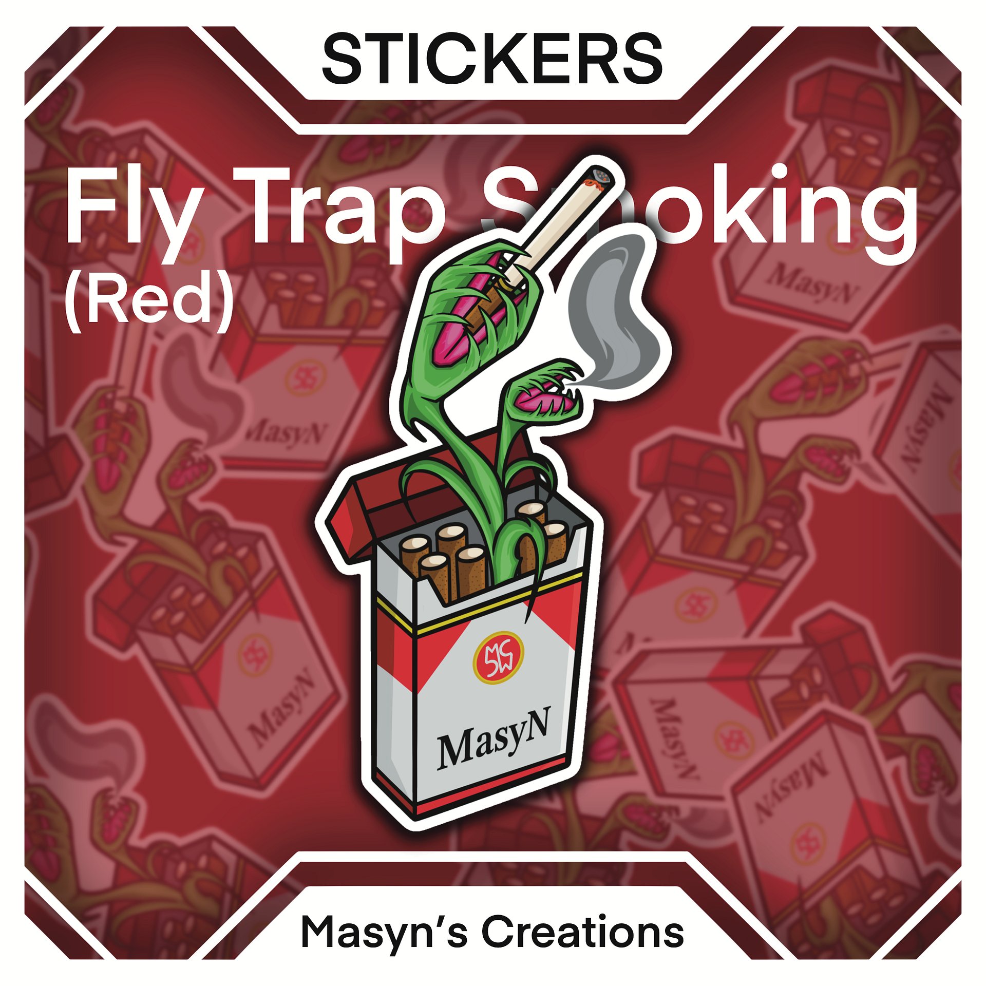 Fly Trap Smoking Sticker product image (2)
