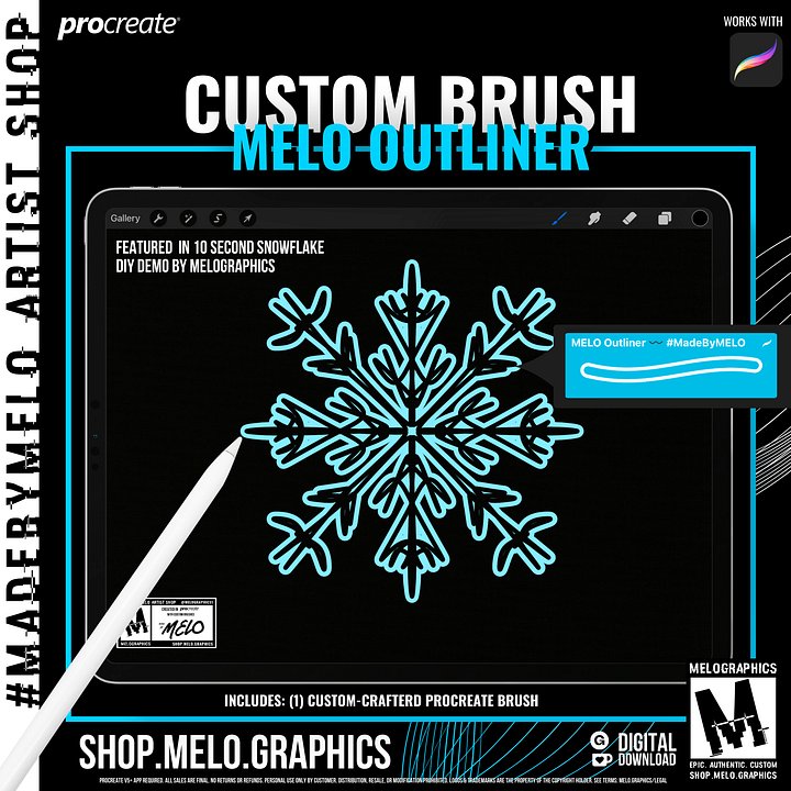 MELO OUTliner Procreate Brush - Sampler 1pk | #MadeByMELO product image (1)