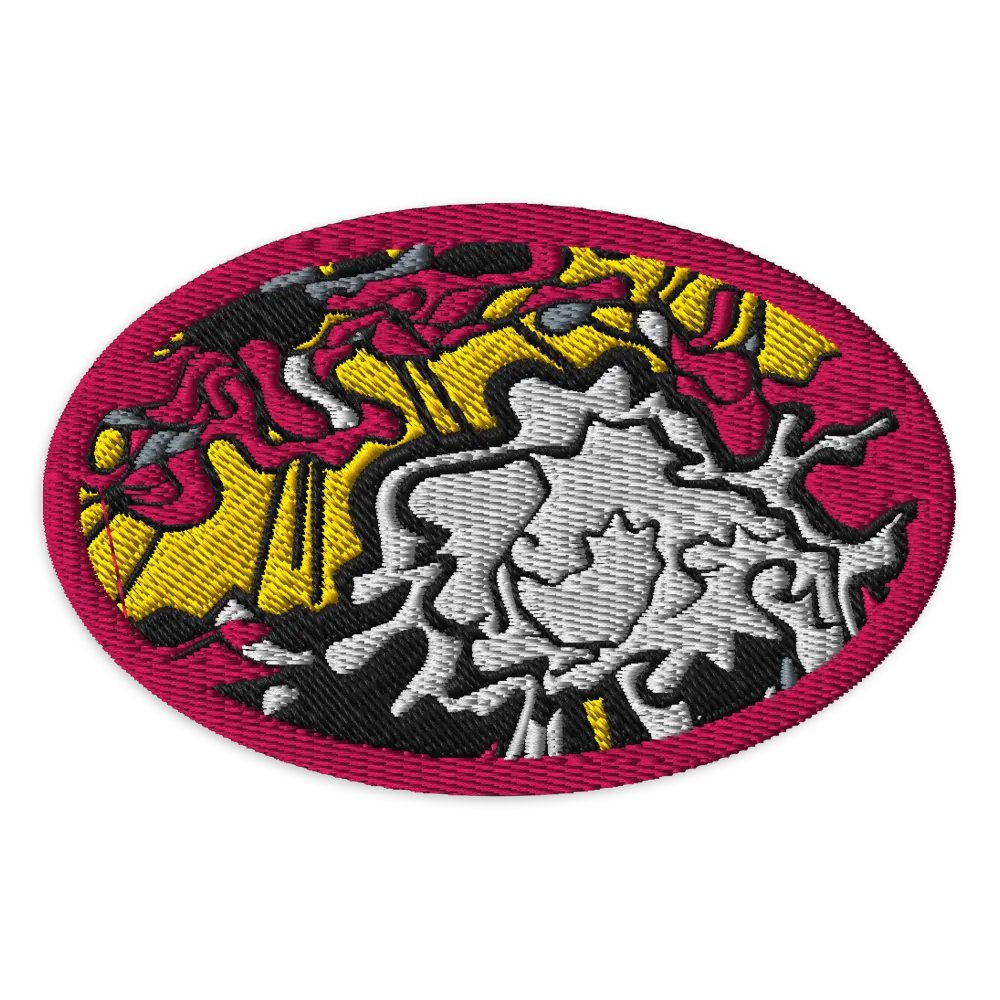 Swirling Spectrum Embroidered Patches - Wave at Sunset product image (1)