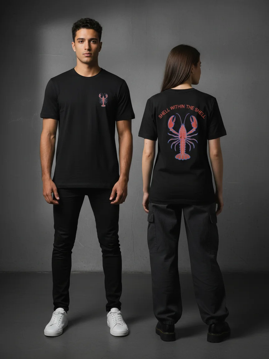 X-Ray Lobster T-Shirt | Futuristic Lobster Skeleton Graphic Tee product image (4)