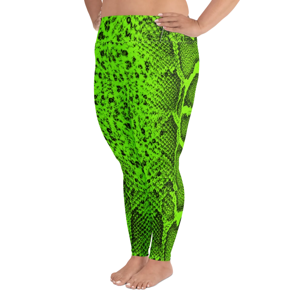 Lime Green Snake Skin Plus Size Legging product image (3)