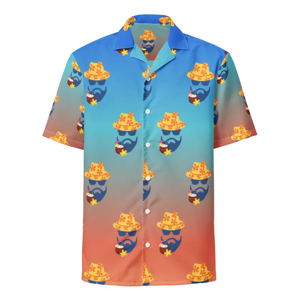 The Jon Hawaiian Shirt- Blue/Orange product image (1)