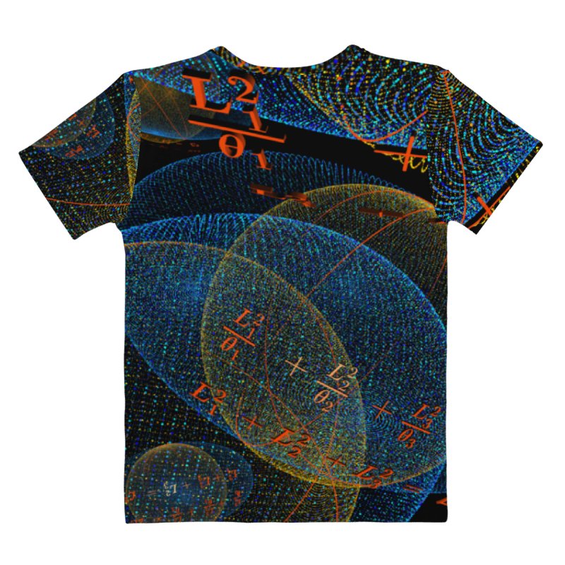 Poinsot's Pixel Spaceship 1 - Physics of the Gyroscope Women's Crew Neck T-Shirt product image (4)