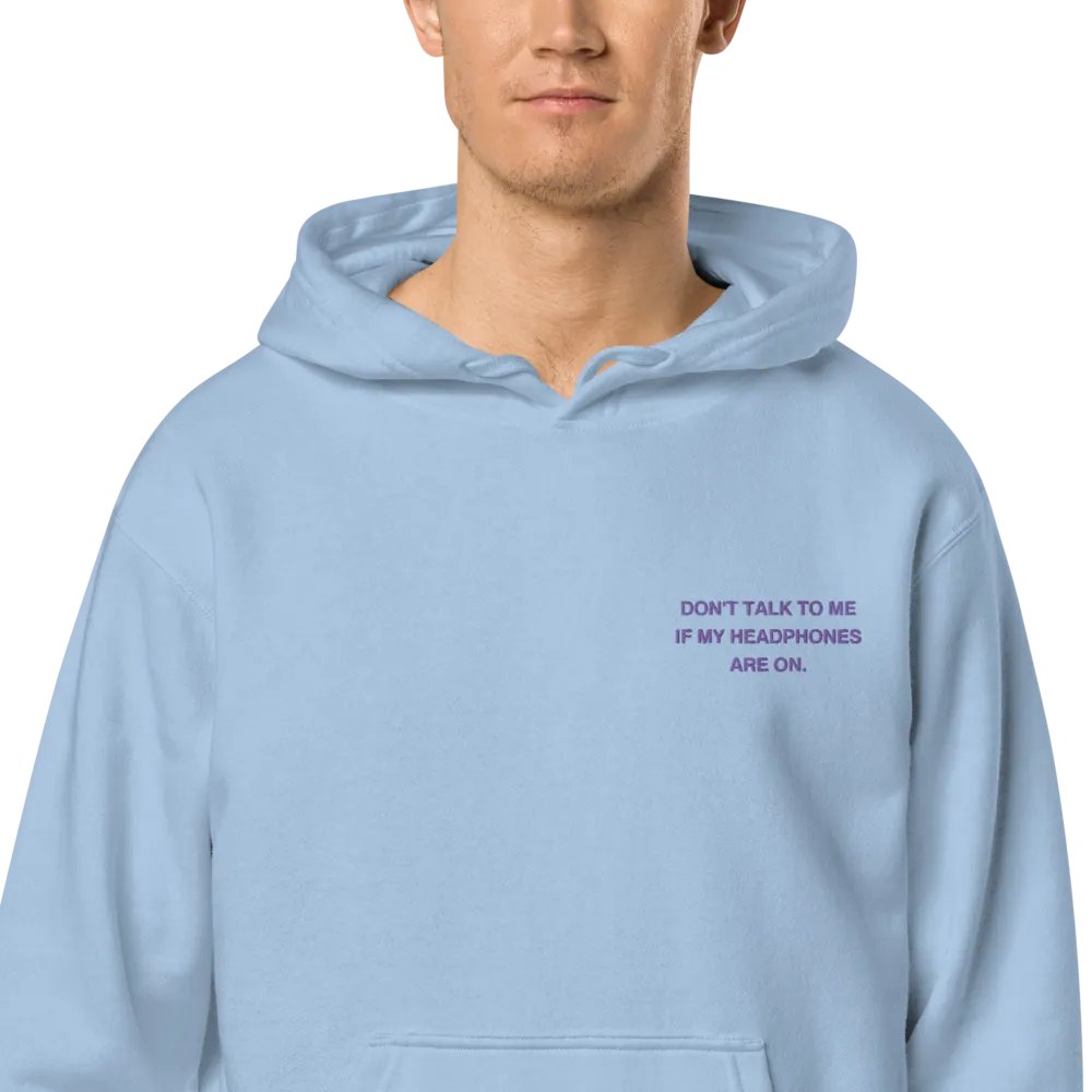 L.C. HEADPHONES ON (purple) embroidered pigment hoodie product image (2)