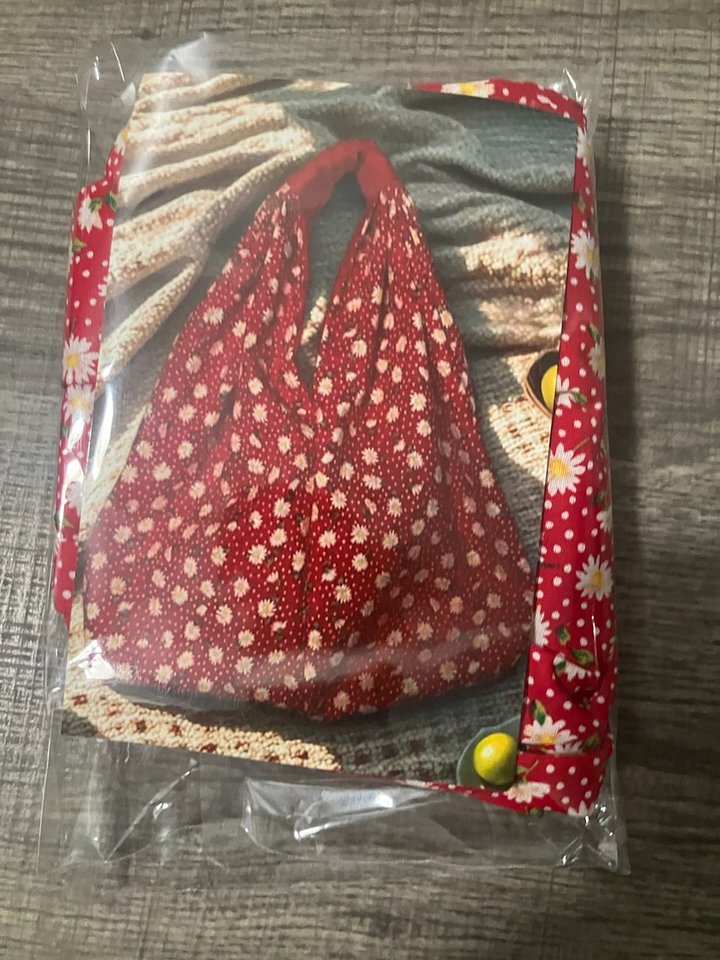 Red with Polka Dots & Daisies - Gran N Go Small Tote product image (2)