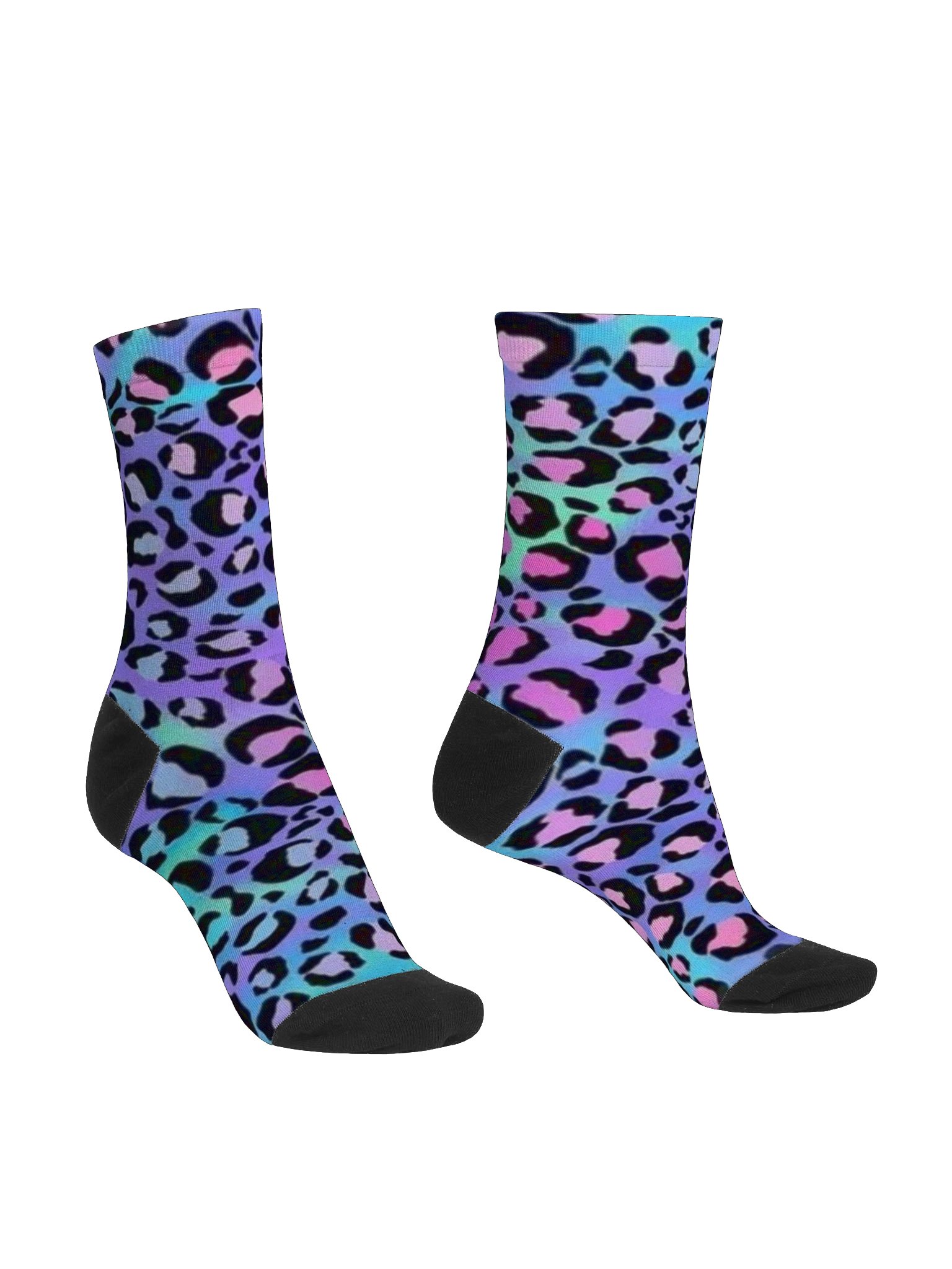 Leopard Neon Crew Socks product image (5)