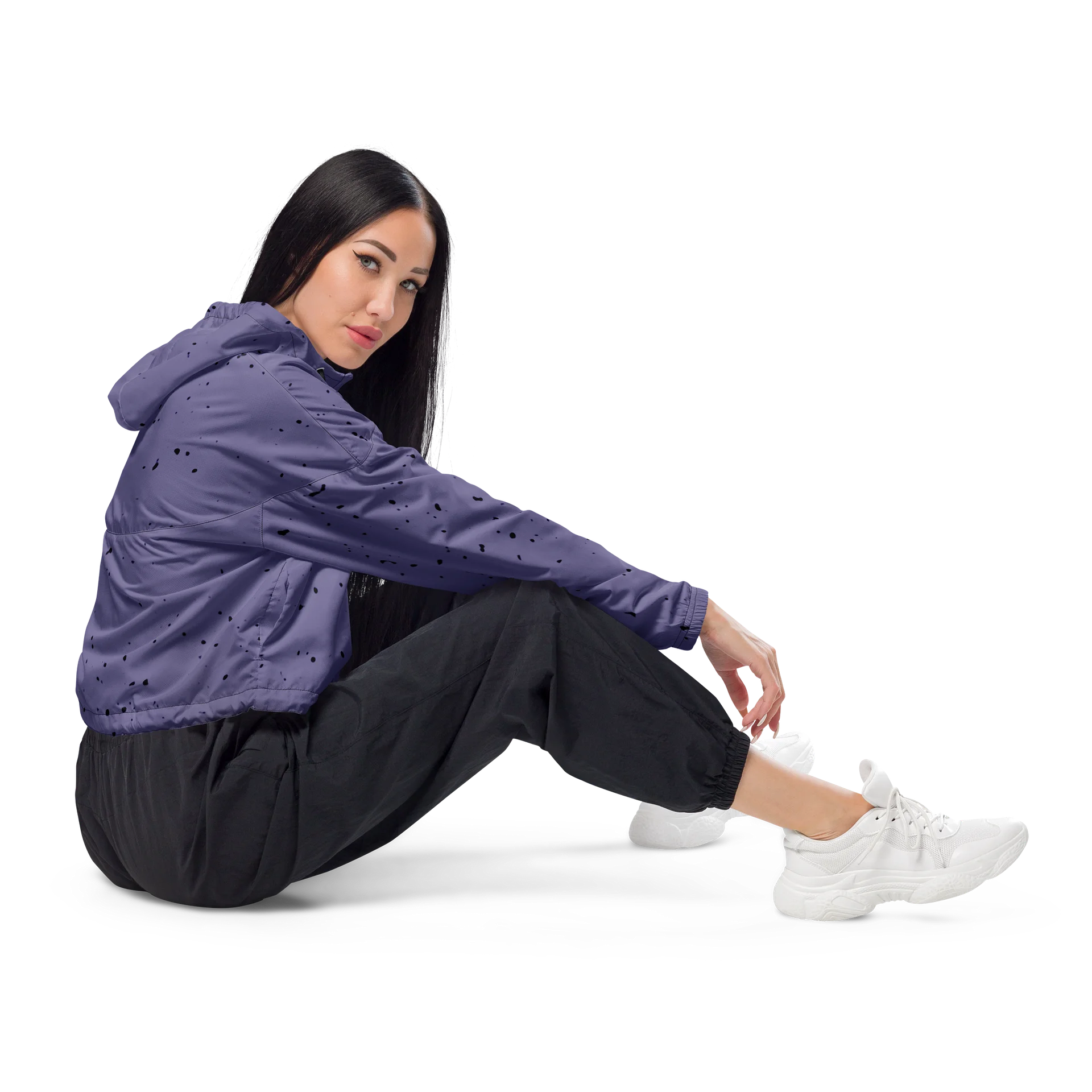 Purple Speckle Cropped Windbreaker product image (4)