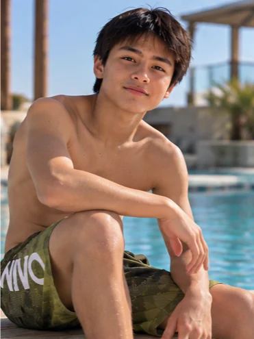 NVO Gradient All-Over Print Swim Trunks product image (6)