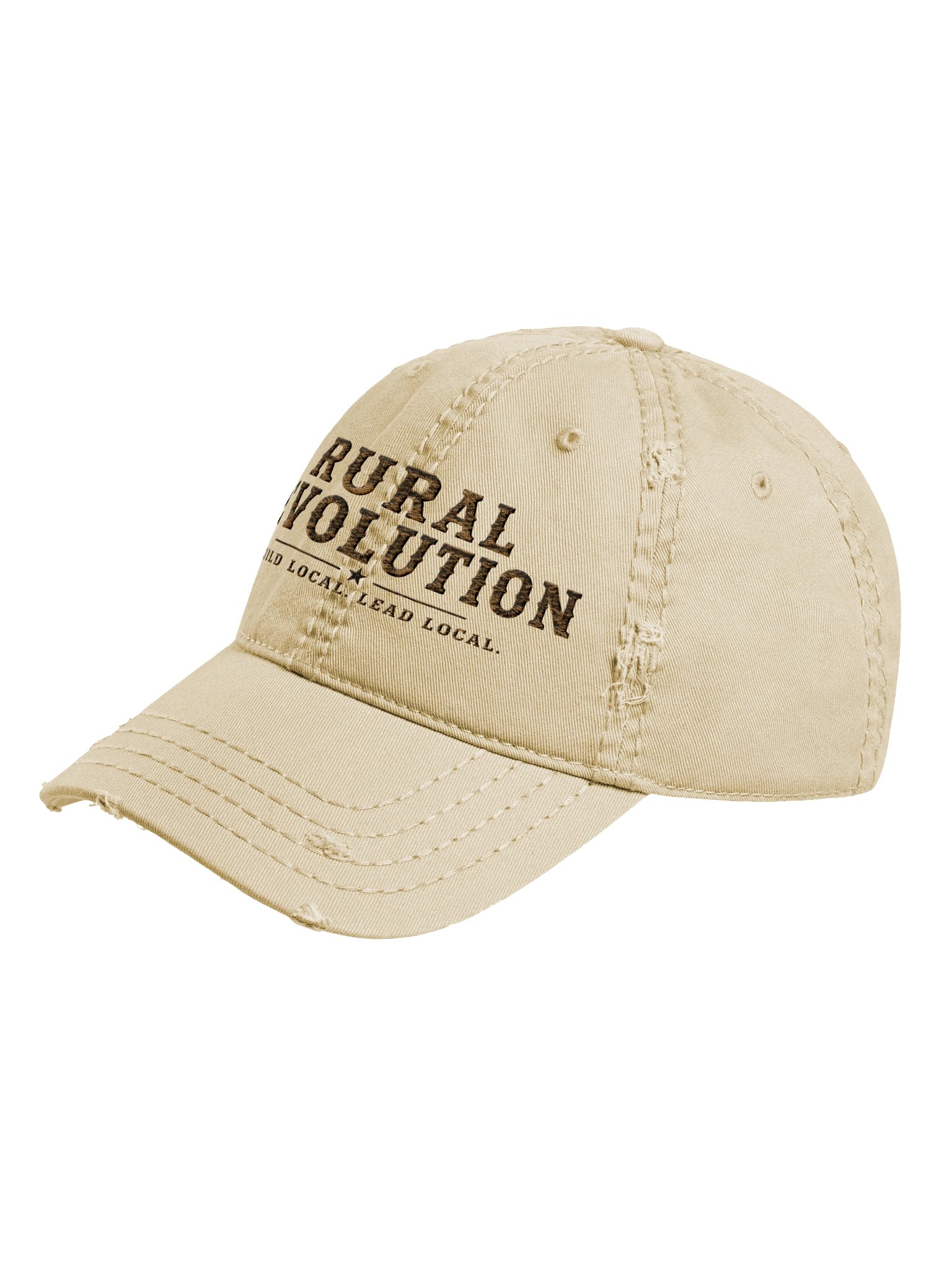 Rural Revolution “Build Local. Lead Local.” Distressed Dad Hat product image (3)