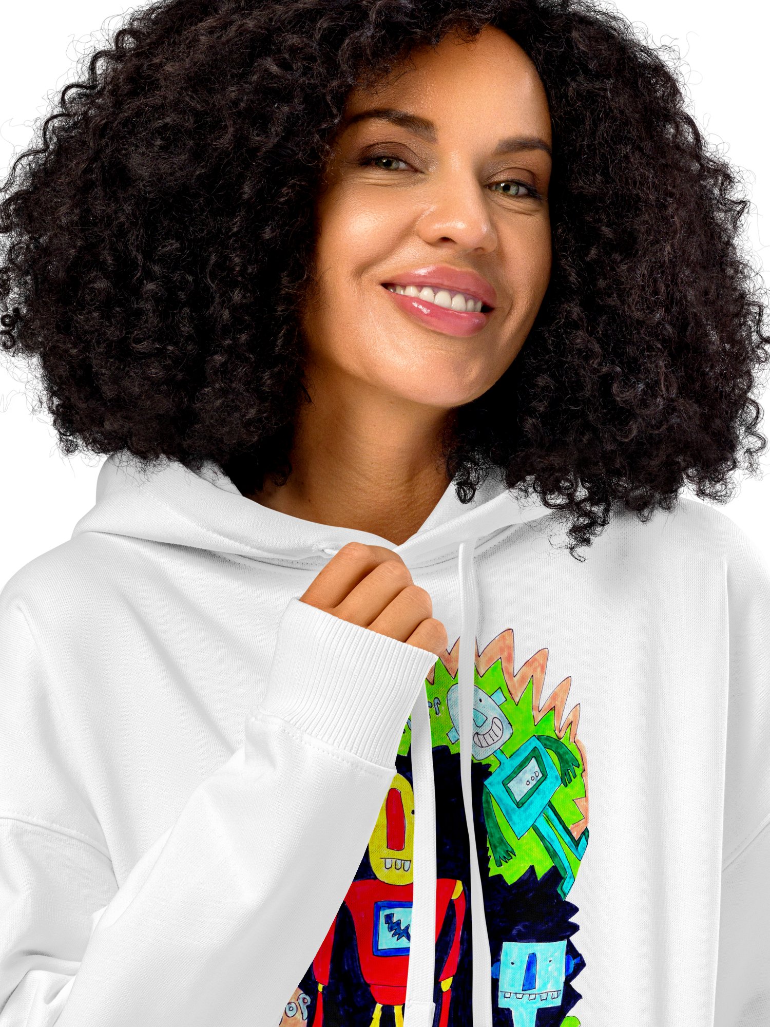 Whimsical Robot Trio Hoodie product image (7)