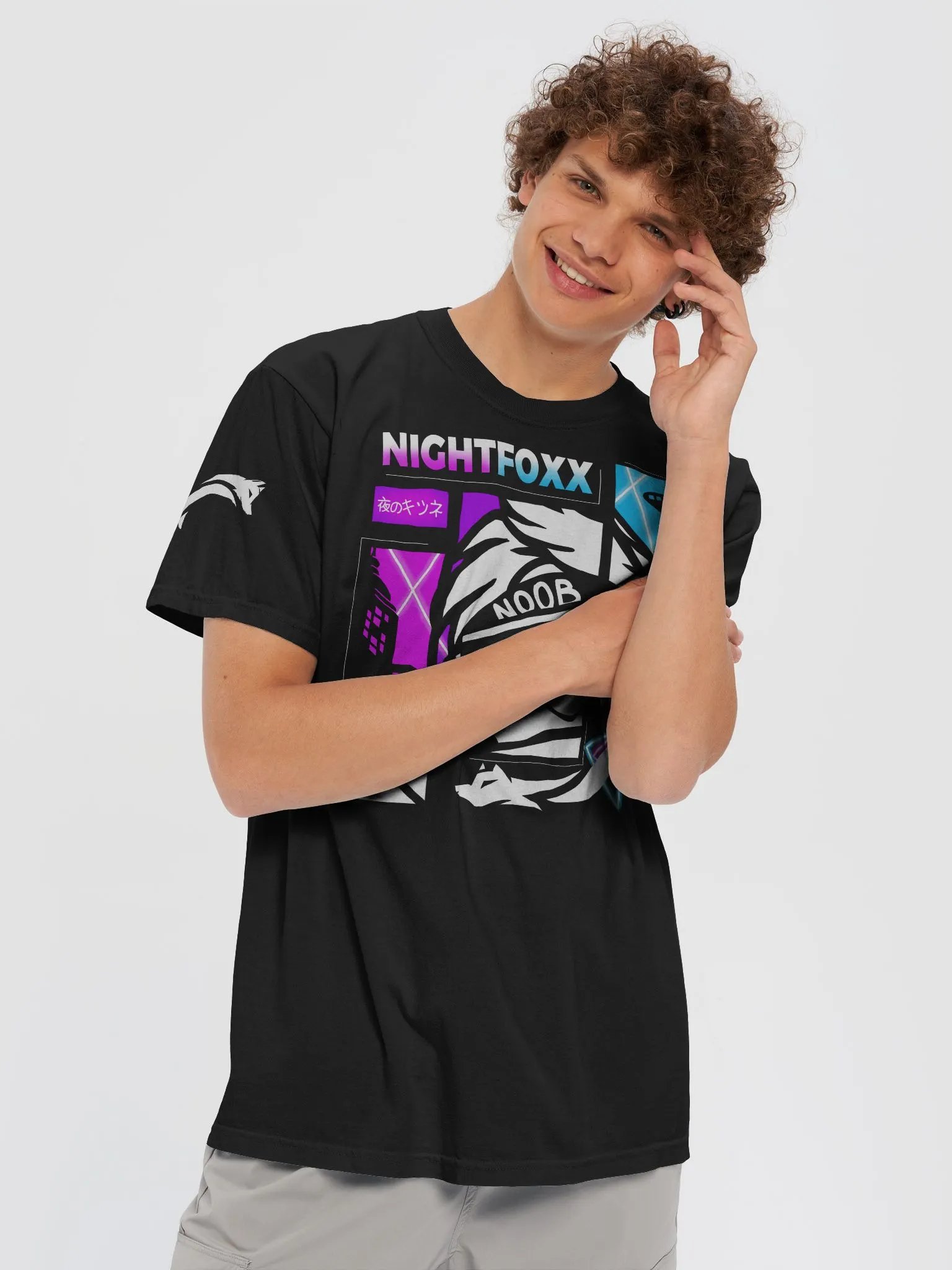 NightFoxx Panel Art Tee Black product image (14)