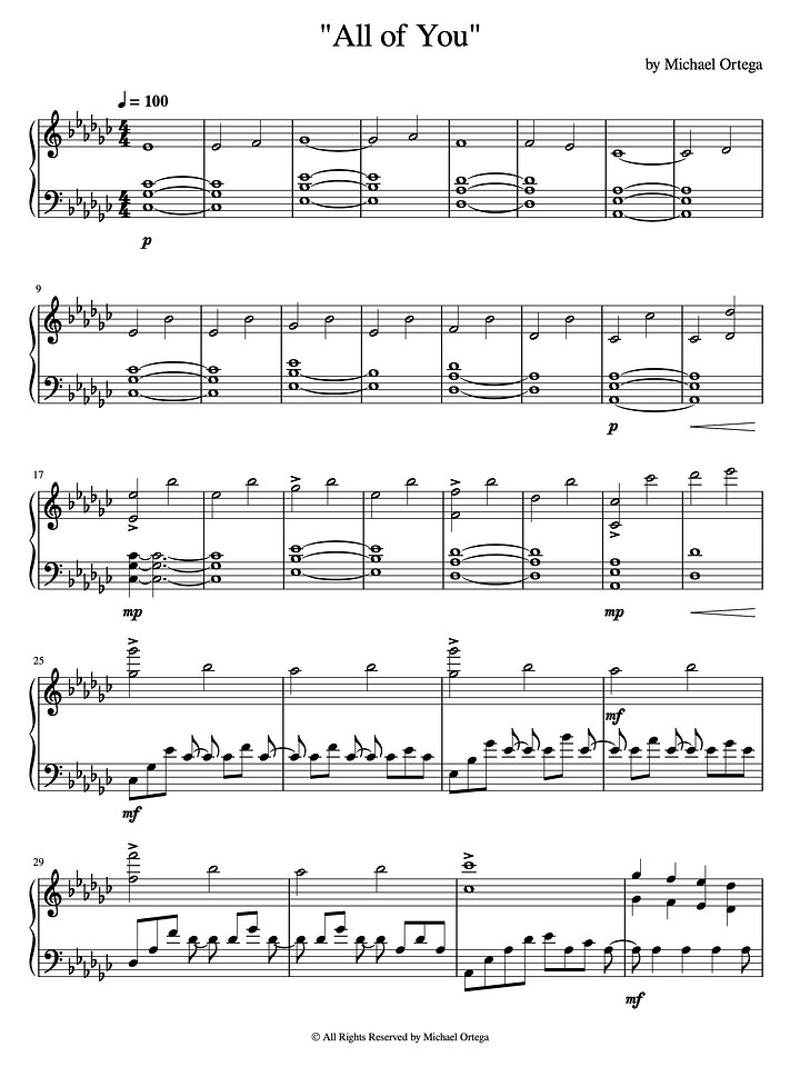 All of You (Piano Score) product image (2)