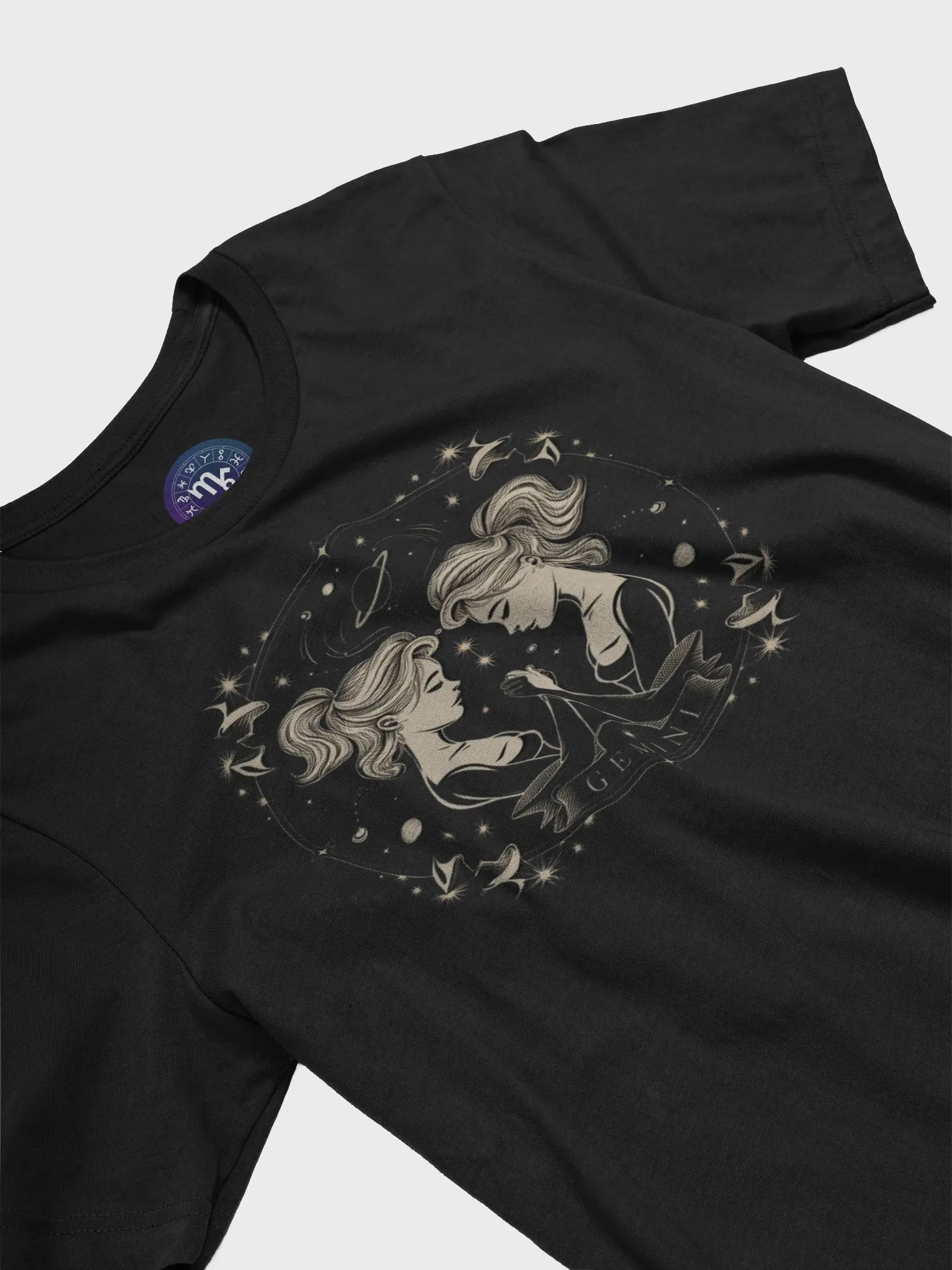 Gemini Zodiac Unisex T-Shirt - Celestial Twins, Astrology Gift product image (5)