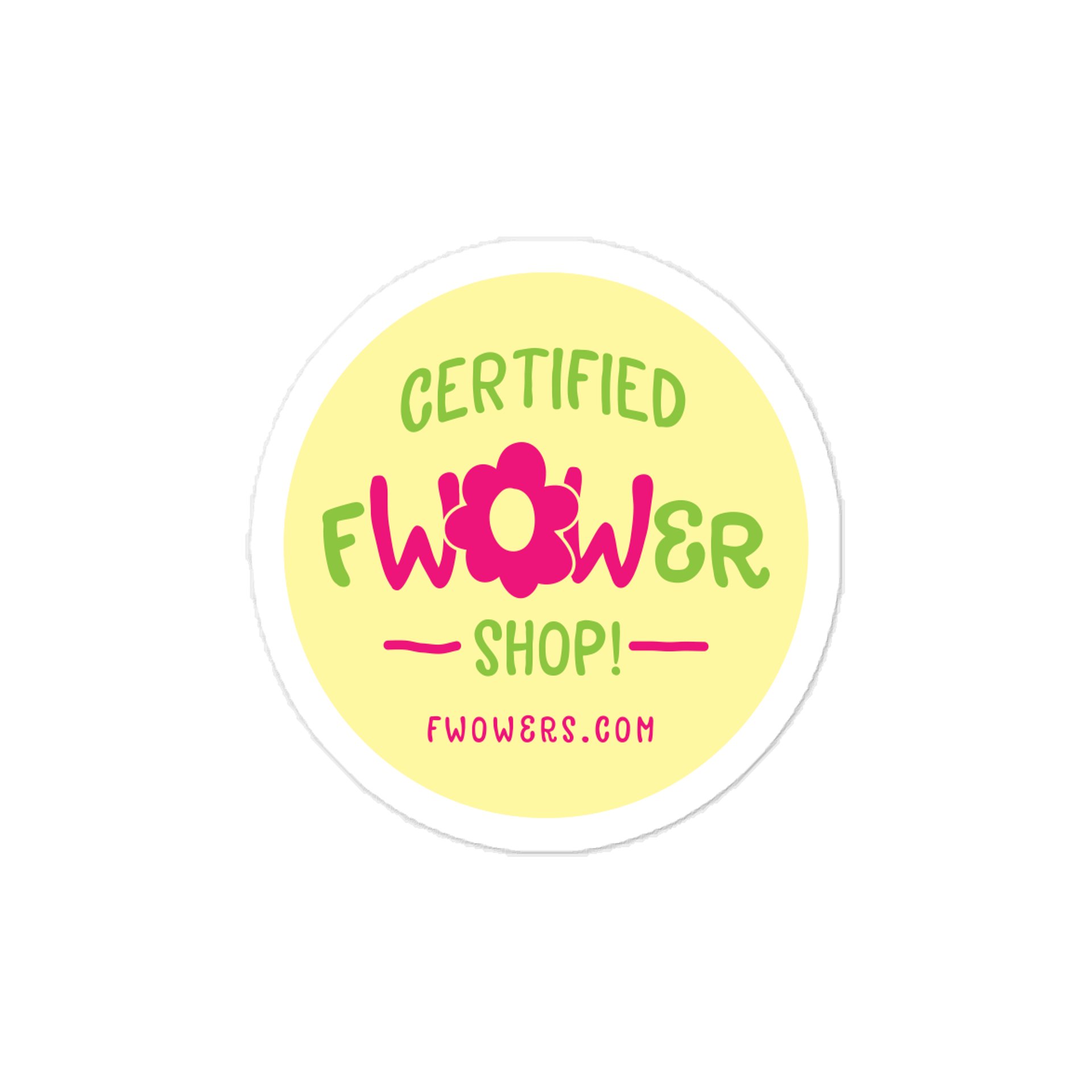 Certified fWOWer Shop!™ Sticker - Light Background product image (1)