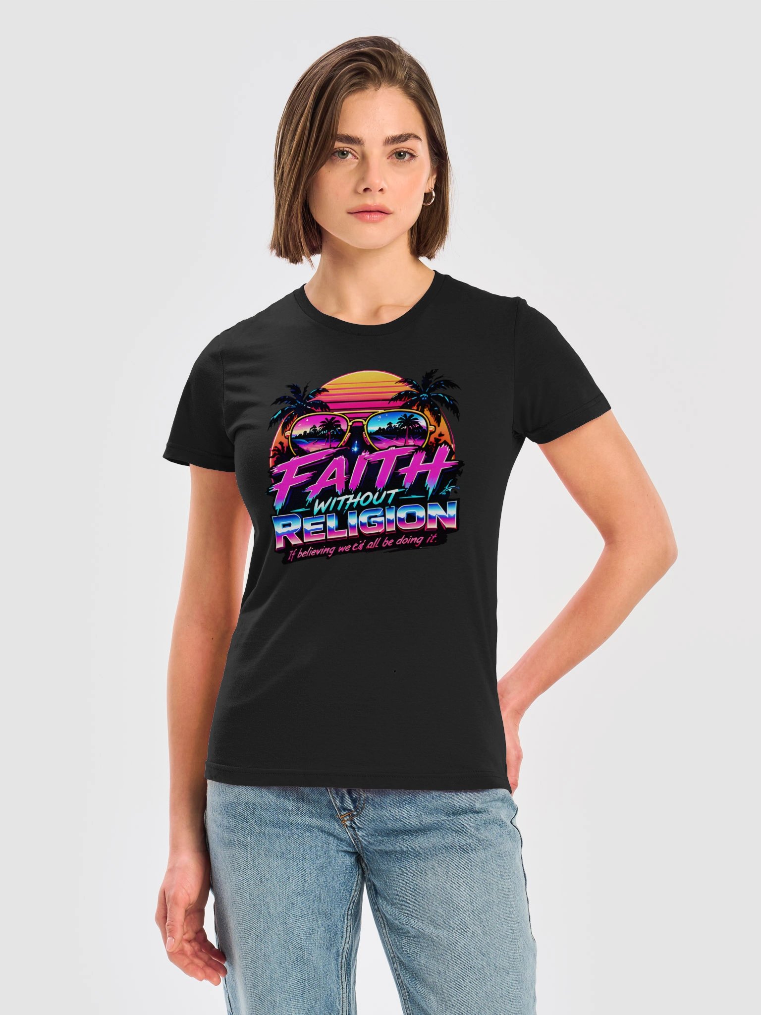 Women's Retro Sunset Sunglasses Faith Tee product image (5)